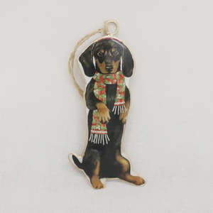 Christmas Hanger | Sitting Dachshund