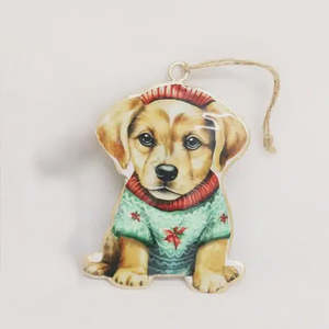 Christmas Hanger | Puppy in Green Jumper