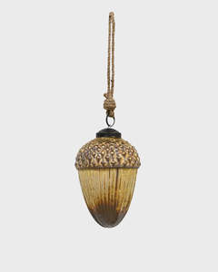 Christmas Cards: Hanging Acorn | Dipped Gold