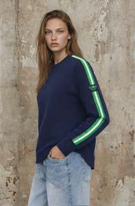 Moss: Moss Bianca Sweat | Navy Green