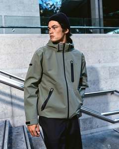 Huffer Mens Infinitytech Stormshell | Khaki