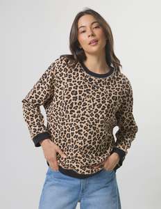 Stella + Gemma Newport Sweat | Snow Leopard