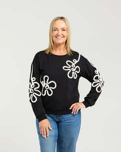 Sweatshirts: Seduce Aurelia Sweat | Black/White