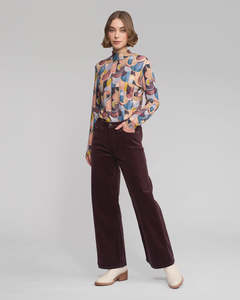 Vassalli 5912M Empire Cord Pant | Merlot