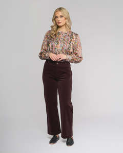 Vassalli 5039M Market Cord Pant | Merlot
