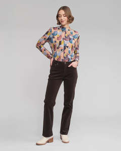 Cord Pants: Vassalli 5911M- Arch Cord Pant  | Walnut