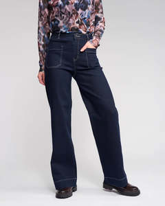 Denim Pants: Knewe K7089 Roxie Jean | Ink Denim/White Stitching