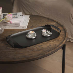 Liquid Lounge Serving Tray | Matte Black