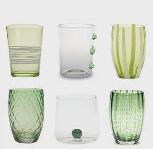 Zafferano-Melting Pot Tumblers set of 6 | Green
