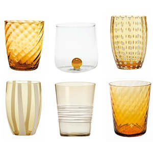 Zafferano-Melting Pot Tumblers set of 6 | Amber