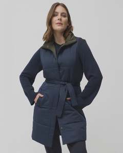 Marco Polo Reversible Vest Coat | Navy/Khaki