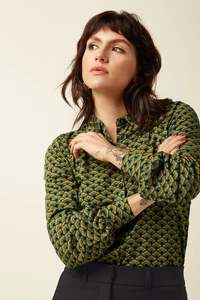 King Louie: King Louie Carina Blouse Frio | Spruce green