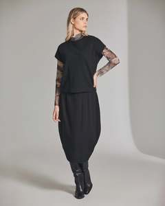 Peruzzi-Jacquard Plain Top | Black