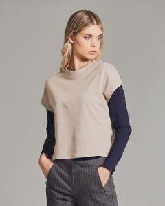 Peruzzi-Jacquard Plain Top | Sand