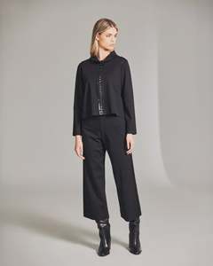 Peruzzi-Hammered Stud Top | Black