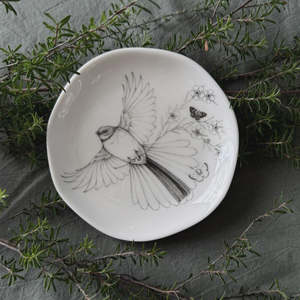 Kitchen Table: Trinket Dish - Come Fly With Me | Piwaiwaka/Fantail