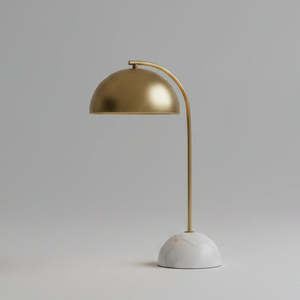 Living: Marble & Brass Lamp