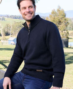Mason 1/4 Zip Jumper | Navy