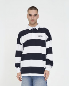 Huffer Stripe Grand Rugby | Navy/White