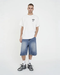 Shirts Tops: Huffer Block Tee 220/Let Fry | Chalk