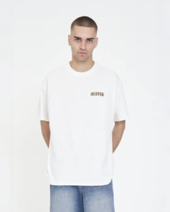 Huffer Block Tee 220/Woody | Chalk