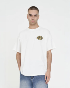 Huffer Block Tee 220/Mech | Chalk
