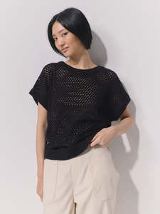 Marco Polo Two Way Zip Thru Knit | Black