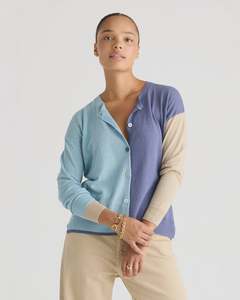 LD + Co Colour Block Cardi | Opal