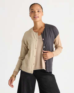 LD + Co Colour Block Cardi | Natural