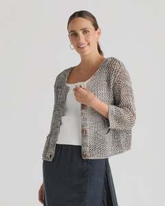LD + Co Colour Mix Cardi | Graphite