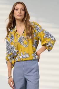 Madly Sweetly Blueprint Blouse | Citron
