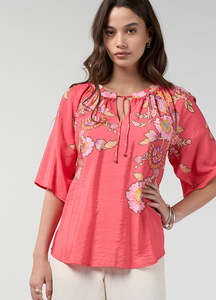 Shirts Tops 1: Loobies Story Mirissa Top | Coral Multi