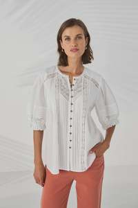 Lania Dixie Shirt | Ivory