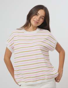 Stella + Gemma Gwen Tee | Milk/Pink/Bronze