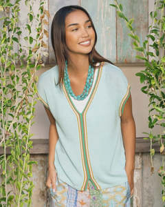 Zaket & Plover Crochet Trim Tank | Seamist
