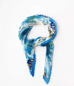 Isabella Pleated Scarf | Blue