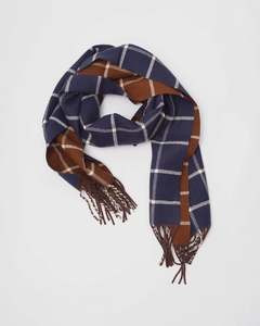 Dalia Scarf | Choc/Navy