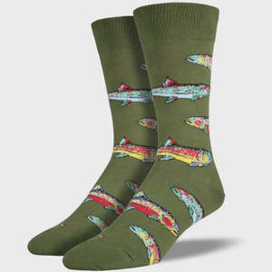 Mens: Socksmith | Trout - Green