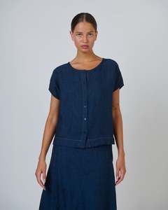 Women: Naturals GA504 Linen Top | Eclipse