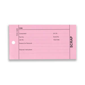 Log Books And Forms: Scrap Labels CAA 1439