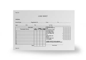 Log Books And Forms: Load Sheets CAA 1317