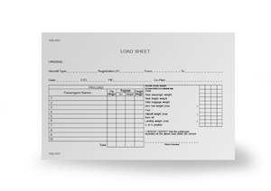 Log Books And Forms: Load Sheets CAA 1317