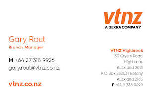 Station Manager: Gary Rout 85 x 55mm