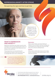 Stroke Client Collection: A4 Depression And Anxiety After Stroke - Packs of 25