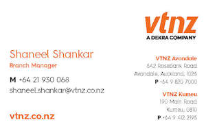 2 Station Manager: Shaneel Shankar 85 x 55mm