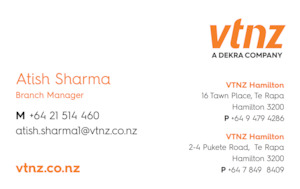 2 Station Manager: Atish Sharma - 85 x 55mm