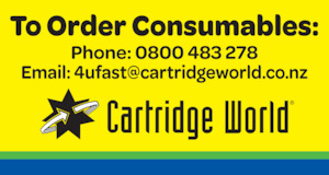 Cartridge World Consumables Stickers - 65 x 35mm