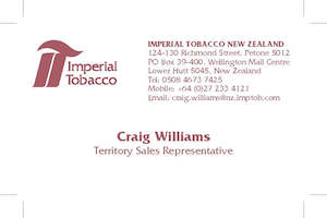 Imperial Tobacco: Craig Williams