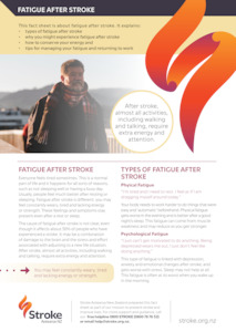 Stroke Client Collection: A4 Fatigue after Stroke - Packs of 25