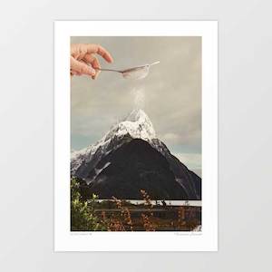 New Zealand: 'Sifted summit MP' Art Print by Vertigo Artography